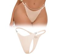 ohyeahlady Tangas Sin Costuras Mujer Invisible Bragas de Bikini Cintura Baja Talla Grande Braguitas Brasileños Elástica Calzoncillos Suaves Ropa Interior Thong Transpirable Underwear Claro,L
