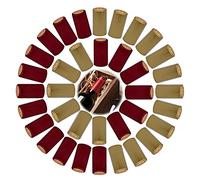 OHYER 100 Piezas Cápsulas Retráctiles de PVC Cápsulas de Botella de Vino Cápsulas De Vino Retráctil Cápsulas Termorretráctiles para Botellas de Vino para Fiesta Boda bodega de Vino 30mm (Oro, Rojo)