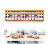 OHYER 13 Dígitos Soroban Ábaco Matemático Ábaco de Plástico con Botón de Reinicio Herramienta de Aprendizaje Principiantes Matemáticas Herramienta de Cálculo para Calcular escolares Escuela Oficina