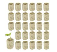 OHYER 30 Piezas Cubo de Lana de Roca sin Suelo Cultivo Hidropónico Agrícola Rockwool Cilíndrico Cubos De Cultivo Hidropónicos Bloque de Lana de Roca para Esquejes Trasplante y Cultivo de Verduras