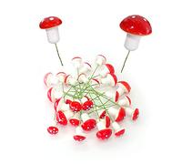 OHYER 30 Piezas Mini Setas Paisaje Simulación de HongosAdornos de Setas Pequeño Decoración de Hongos de Jardín Hongo Rojo en Miniatura para Decoración de Jardín Macetas Mesa de Comedor (2cm, 1.5cm)