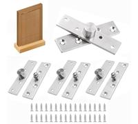 OHYER 4 juegos Puerta de Rotación de 360 Grados Bisagras de Pivote Ocultas Bisagras de Puerta Giratoria Plegables pivotante bisagras de pivote con tornillos Herrajes de bisagra puertas y armarios