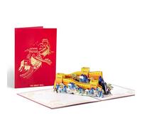 OHYER Entrada emergente La Gran Muralla China Tarjeta de Cumpleaños 3D Bono regalo 3D para un viaje a la ciudad,bono de viaje para un viajes a la ciudad en pareja como (A)