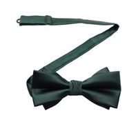 OHYER pajarita para hombre hecha a mano Pajarita de Color Solido Clásico Ajustable Bow Tie Elegante con Gancho con Nudo Traje de novio Chaqué Pajarita Pre Atada Corbata Uniforme Correa (Verde oscuro)