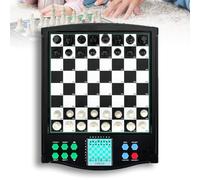 oiakus Juego De Ajedrez Electrónico Táctil, Juego De Tablero De Ajedrez Electrónico, con Pantalla LCD, Fácil De Absorber, Función De Disposición Automática, Modo De Enseñanza por Voz