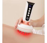 oiakus Masajeador EMS de Mano, 20 Niveles Ajustables masajeador Recargable con Calor, Instrumento meridiano Gua Sha Body Body para dragar a los meridianos y Promover la circulación sanguínea
