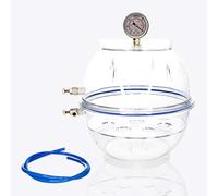 oiakus Secador Al Vacío Transparente De Plástico, Desecador Al Vacío De Laboratorio De 250 Mm/300 Mm, con Válvula De Vacío Doble, Manómetro De Vacío De Presión Negativa, para Almacenamiento