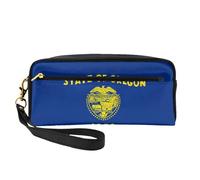 OIBNKCN Bolsa de maquillaje de viaje versátil con la bandera del estado de Oregon, impresión de doble cara, organizador de cosméticos de piel sintética ultrasuave para mujeres, regalos del día de la