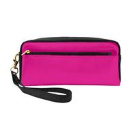 OIBNKCN Bolsa de maquillaje de viaje versátil de color sólido, impresión de doble cara, organizador de cosméticos de piel sintética ultrasuave para mujeres, regalos del día de la madre y