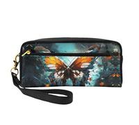 OIBNKCN Bolsa de maquillaje de viaje versátil de mariposa oscura abstracta, impresión de doble cara, organizador de cosméticos de piel sintética ultrasuave para mujeres, regalos del día de la madre y
