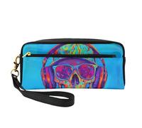 OIBNKCN Colorida bolsa de maquillaje de viaje versátil con cabeza de torre de tambor, impresión de doble cara, organizador de cosméticos de piel sintética ultrasuave para mujeres, regalos del día de