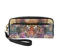 OIBNKCN Colorido león renderizado versátil bolsa de maquillaje de viaje, impresión de doble cara, organizador de cosméticos de piel sintética ultrasuave para mujeres, regalos del día de la madre y