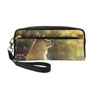 OIBNKCN Dog is thinking - Bolsa de maquillaje de viaje versátil, impresión de doble cara, organizador de cosméticos de piel sintética ultrasuave para mujeres, regalos del día de la madre y