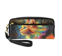 OIBNKCN Dreamy Little Cat - Bolsa de maquillaje de viaje versátil, impresión de doble cara, organizador de cosméticos de piel sintética ultrasuave para mujeres, regalos del día de la madre y