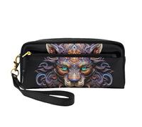 OIBNKCN Fantasy Metal Lion Head - Bolsa de maquillaje de viaje versátil, impresión de doble cara, organizador de cosméticos de piel sintética ultrasuave para mujeres, regalos del día de la madre y