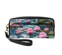 OIBNKCN Lotus Clusters in the Lake - Bolsa de maquillaje de viaje versátil, impresión de doble cara, organizador de cosméticos de piel sintética ultrasuave para mujeres, regalos del día de la madre y