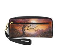 OIBNKCN Maple trees under the mysterious sun - Bolsa de maquillaje de viaje versátil, impresión de doble cara, organizador de cosméticos de piel sintética ultrasuave para mujeres, regalos del día de