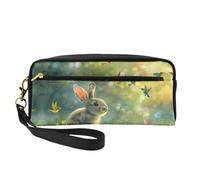 OIBNKCN Naive Little Rabbit - Bolsa de maquillaje de viaje versátil, impresión de doble cara, organizador de cosméticos de piel sintética ultrasuave para mujeres, regalos del día de la madre y