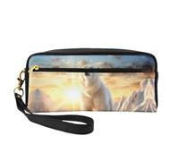 OIBNKCN Polar bear under the sunshine - Bolsa de maquillaje de viaje versátil, impresión de doble cara, organizador de cosméticos de piel sintética ultrasuave para mujeres, regalos del día de la madre