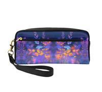 OIBNKCN Purple Garden - Bolsa de maquillaje de viaje versátil, impresión de doble cara, organizador de cosméticos de piel sintética ultrasuave para mujeres, regalos del día de la madre y