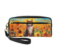 OIBNKCN Quiet Little Cat - Bolsa de maquillaje de viaje versátil, impresión de doble cara, organizador de cosméticos de piel sintética ultrasuave para mujeres, regalos del día de la madre y