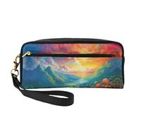 OIBNKCN Rainbow in the Woods. Versátil bolsa de maquillaje de viaje, impresión de doble cara, organizador de cosméticos de piel sintética ultrasuave para mujeres, regalos del día de la madre y