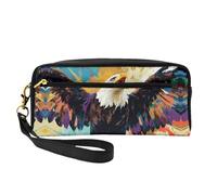 OIBNKCN Screaming Eagle Flying - Bolsa de maquillaje de viaje versátil, impresión de doble cara, organizador de cosméticos de piel sintética ultrasuave para mujeres, regalos del día de la madre y