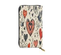 OIBNKCN Silhouette of a Heart - Cartera de cuero de primera calidad con cremallera de metal, múltiples ranuras para tarjetas, bolsillos para efectivo, regalo ideal para ella o él