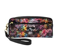 OIBNKCN Skeleton in the Garden - Bolsa de maquillaje de viaje versátil, impresión de doble cara, organizador de cosméticos de piel sintética ultrasuave para mujeres, regalos del día de la madre y