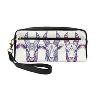 OIBNKCN Sketch Antelope Head - Bolsa de maquillaje de viaje versátil, impresión de doble cara, organizador de cosméticos de piel sintética ultrasuave para mujeres, regalos del día de la madre y
