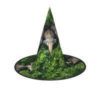 OIBNKCN Sombrero de bruja de elefantes africanos paseando para Halloween, perfecto para mujeres, hombres, sombrero de bruja para colgar y uso en fiestas