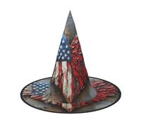 OIBNKCN Sombrero de bruja de Halloween con elementos de alas de amor, perfecto para mujeres, hombres, decoración de sombrero de bruja para colgar y uso en fiestas