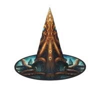 OIBNKCN Sombrero de bruja misterioso de pulpo mágico, perfecto para mujeres, hombres, decoración de sombrero de bruja para colgar y uso en fiestas