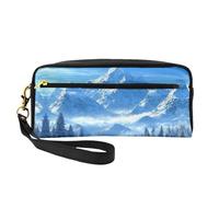 OIBNKCN The Breathtaking Snow - Bolsa de maquillaje de viaje versátil, impresión de doble cara, organizador de cosméticos de piel sintética ultrasuave para mujeres, regalos del día de la madre y
