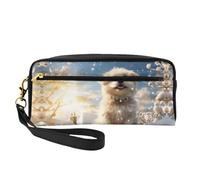OIBNKCN The cozy little dog versátil bolsa de maquillaje de viaje, impresión de doble cara, organizador de cosméticos de piel sintética ultrasuave para mujeres, regalos del día de la madre y