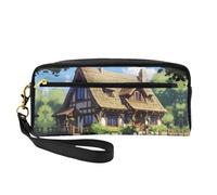 OIBNKCN The Dream Comic House - Bolsa de maquillaje de viaje versátil, impresión de doble cara, organizador de cosméticos de piel sintética ultrasuave para mujeres, regalos del día de la madre y