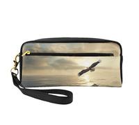 OIBNKCN The eagle soaring under the sunset - Bolsa de maquillaje de viaje versátil, impresión de doble cara, organizador de cosméticos de piel sintética ultrasuave para mujeres, regalos del día de la