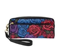 OIBNKCN The elegant and rose - Bolsa de maquillaje de viaje versátil, impresión de doble cara, organizador de cosméticos de piel sintética ultrasuave para mujeres, regalos del día de la madre y