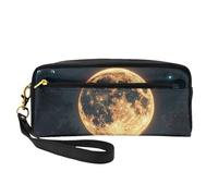OIBNKCN The golden moon. Versátil bolsa de maquillaje de viaje, impresión de doble cara, organizador de cosméticos de piel sintética ultrasuave para mujeres, regalos del día de la madre y