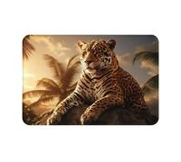 OIBNKCN The Leopard Lost - Felpudo versátil, duradero, fácil de limpiar, antideslizante para puerta delantera, entrada y decoración del hogar