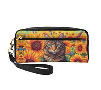 OIBNKCN The Little Cat - Bolsa de maquillaje de viaje versátil, impresión de doble cara, organizador de cosméticos de piel sintética ultrasuave para mujeres, regalos del día de la madre y