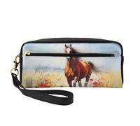 OIBNKCN The Little Horse - Bolsa de maquillaje de viaje versátil, impresión de doble cara, organizador de cosméticos de piel sintética ultrasuave para mujeres, regalos del día de la madre y