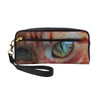 OIBNKCN The mysterious cat - Bolsa de maquillaje de viaje versátil, impresión de doble cara, organizador de cosméticos de piel sintética ultrasuave para mujeres, regalos del día de la madre y