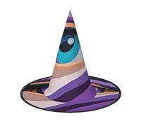 OIBNKCN The Mysterious Eye - Sombrero de bruja de Halloween, perfecto para mujeres, hombres, decoración de sombrero de bruja para colgar y uso en fiestas