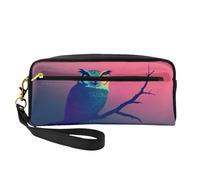 OIBNKCN The Owl on the Branch - Bolsa de maquillaje de viaje versátil, impresión de doble cara, organizador de cosméticos de piel sintética ultrasuave para mujeres, regalos del día de la madre y