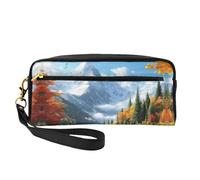 OIBNKCN The River Mountains - Bolsa de maquillaje de viaje versátil, impresión de doble cara, organizador de cosméticos de piel sintética ultrasuave para mujeres, regalos del día de la madre y