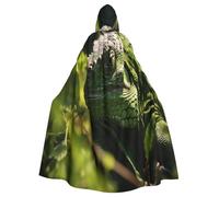 OIBNKCN Una capa con capucha de iguana verde pensante para hombres y mujeres, duradera y elegante capa negra con capucha para Halloween, cosplay y mucho más.