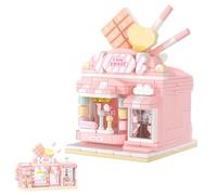 Oichy Shop Conjuntos de bloques de construcción Linda casa de dulces Juguete de construcción modular 3 en 1 Juegos de ladrillos plegables para niños y niñas (321 piezas)
