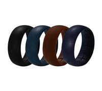 OIDEA Anillo de Boda de Silicona para Hombre: 4 Colores Anillo de Compromiso de Goma Transpirable Regalo de San Valentín Talla 20 - para deportes Ejercicio Gimnasio