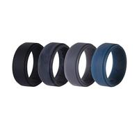 Oidea Anillos de silicona para hombre: 4 colores, 8 mm de ancho, transpirables, de goma, anillos de compromiso, joyería para el día de San Valentín, regalo para él, Silicona, Sin piedras preciosas